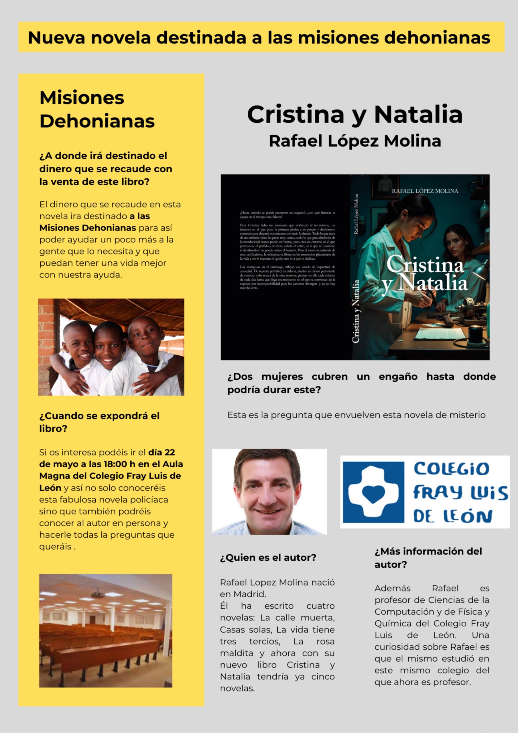 Nueva novela destinada a las misiones dehonianas